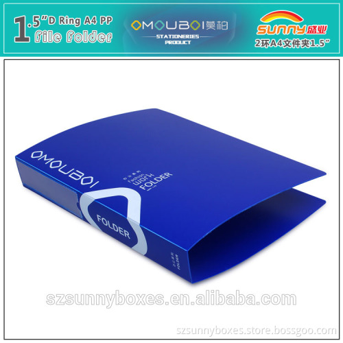 Wholesale A4 Color PP Clear Pocket 2 Ring Binder Presentation Folder